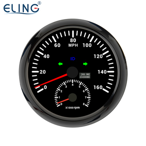 ELING coche Universal 110mm medidor GPS velocímetro 200 <span class=keywords><strong>km</strong></span>/h con tacómetro 0-8000RP retroiluminación roja para camión barco camión 12V 24V - Product Image 3