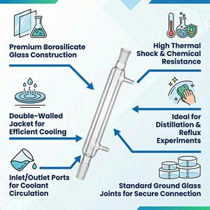 Tube à essai gradué en verre borosilicate de 15 ml à 50 ml, tube de mesure transparent à fond arrondi, verrerie de laboratoire de chimie pour l'école - Product Image 2