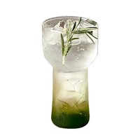 Vaso Moderno en Forma de Antorcha de Vidrio Borosilicato Soplado a Mano de 400ml 500ml, Transparente, de Gran Capacidad, para Agua con Gas