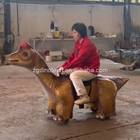 Équipement de conduite de dinosaures animatroniques sur mesure pour enfants ou trottinette robotique interactive Brachiosaurus pour un plaisir jurassique