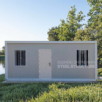 Maison préfabriquée modulaire mobile à faible coût de 20 pieds, bureau portable, hôtel, camp, petit bâtiment, maison préfabriquée en conteneur avec toilettes