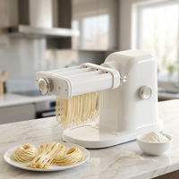 Machine à pâtes 3-en-1 avec rouleau et coupe-spaghetti/fettuccine, machine à faire des nouilles, 150W, électrique, faible bruit