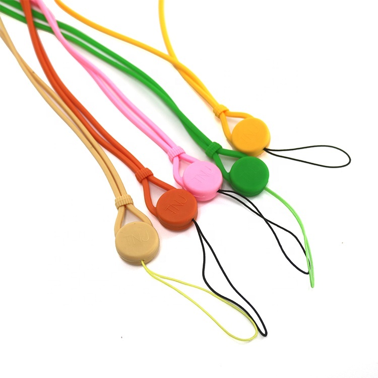 Multi Colors Silicone Wrist Strap Lanyard Hand Strap Lanyard Cell Phone Keychain for Mobile Phone