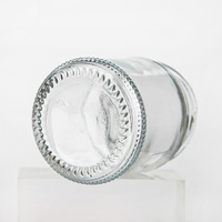 Usine en gros pas cher multifonctionnel rond Transparent large bouche 140ml bocal en verre récipient de stockage des aliments en verre avec couvercle