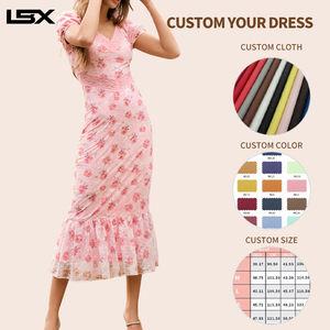 Vestidos de Verano de Lujo para Mujer, Estilo Midi, de Manga Corta, con Falda de Lino y Algodón, con Logotipo Personalizado, Elegantes y Estilosos para Fiestas Nocturnas - Product Image 3