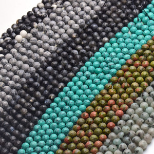 Perles Rondes Facettées Naturelles en Gros, Fil de Perles en Pierre Facettée pour la Fabrication de Bijoux DIY 6MM 8MM 10MM, 38CM - Product Image 5