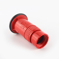 Baru kedatangan 1 \ "merah selang api kumparan Nozzle fleksibel semprotan air plastik pistol untuk selang api