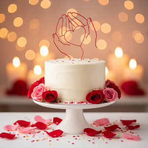 Joyeux Jour de la Saint-<span class=keywords><strong>Valentin</strong></span>, charme de gâteau ovale double couche en acrylique réutilisable imprimé UV et décorations pour cupcakes - Product Image 2