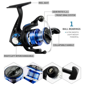 LUSHAZER LUSHAZER <span class=keywords><strong>Canne</strong></span> à pêche télescopique et moulinet Combo Set Kit Ligne Crochets Soft Bait Spoon Crankbait Spinning Reel Lure Bag - Product Image 4