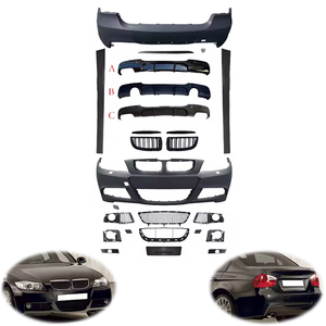 Kit carrosserie XT pour <span class=keywords><strong>BMW</strong></span> Série 3 E90 2005 <span class=keywords><strong>2006</strong></span> 2007 2008 Mise à jour vers MT <span class=keywords><strong>M</strong></span>-Tech Style Pare-chocs avant arrière 2005-2008 E90 <span class=keywords><strong>M</strong></span>-Tech - Product Image 1