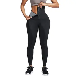 Nouveau femmes perte de poids néoprène taille formateur Abdomen Fitness pantalon entraînement fesses sport Yoga pantalon transpiration Leggings