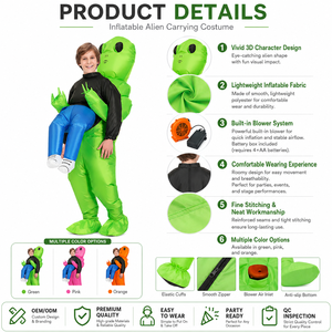 <span class=keywords><strong>Costume</strong></span> Gonfiabile da Alieno Impermeabile per Adulti e Bambini, Divertente Outfit per Feste di Halloween, Vendita all'Ingrosso - Product Image 3
