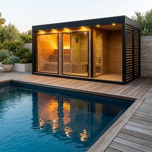 Vasca Idromassaggio Elettrica Moderna in Legno Massello per 4 Persone con <span class=keywords><strong>Sauna</strong></span> e Controllo Computerizzato per Appartamenti e Ville - Product Image 4