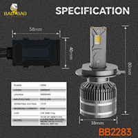 BB2283 Phare LED de voiture 9006 880 H9 H19 H18 H1 Lumière blanche constante Visibilité routière Remplacement direct pour Voiture Camion SUV Van Export