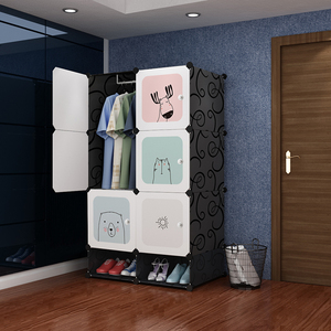 Thiết Kế Đơn Giản Nhỏ Miễn Phí Lắp Ráp Trẻ Em Tủ Quần Áo Lưu Trữ Di Động Gấp Tủ Bé Tủ Quần Áo Cho Quần Áo - Product Image 3