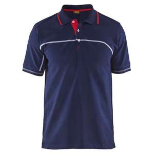 BLAKLADER - 338910508956XS Polo Azul Marino/rojo-EAN 7330509479742 CAMISETAS Y POLOS DE TRABAJO - Product Image 1
