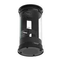 Boîtier PC ALSEYE, nouveau design cylindrique, panoramique à 360 degrés, MICRO ATX/ITX, couleur noire, FC01-B2, compatible avec refroidissement liquide 360.