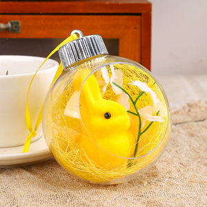 DAMAI Easter Decor Acrylic Ball Ornament with Cute Bunny Design Transparent Hanging for Holiday Party Home Window and Tree Decor - Product Image 4