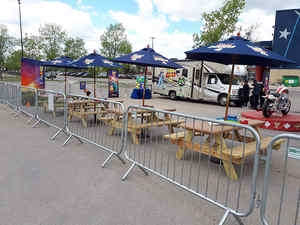 Afzettingshekken, menigtebeheersing, ijzeren gegalvaniseerde, extra sterke verkeersbarrières, festival, 1,8 meter, eenvoudig te monteren - Product Image 4