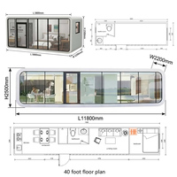 Maison Capsule Modulaire Préfabriquée CKD Apple Cabin en Kit pour Bureau, Chantier et Zone Scénique
