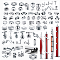 Accessoires de garde-corps en acier inoxydable 304 316, supports de grille de balcon, quincaillerie de garde-corps d'escalier pour la décoration intérieure et extérieure