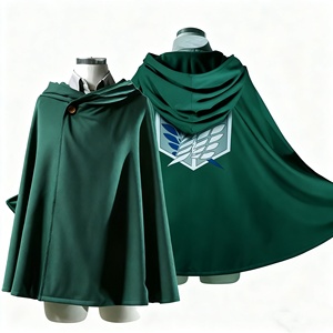 Anime No Kyojin <span class=keywords><strong>Cape</strong></span> <span class=keywords><strong>Cape</strong></span> Vêtements Cosplay <span class=keywords><strong>Attaque</strong></span> sur Titien Costume Hoodie Eren Scout Legion Coat - Product Image 1