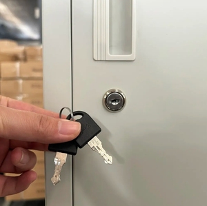 Armoire verticale simple en acier à 4 portes pour école avec clé ou serrure <span class=keywords><strong>électronique</strong></span> Casier de rangement assemblé pour employeur - Product Image 4