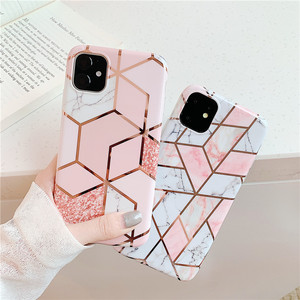 Meilleure vente de luxe femmes marbre électrolytique téléphone accessoires Mobile couverture arrière <span class=keywords><strong>coque</strong></span> de téléphone pour iPhone 11 12 13 14 pro max - Product Image 6