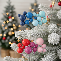 Vente en gros de 20 pièces/sac de fausses boules pour la décoration de gâteaux, fournitures de décoration de gâteaux, vente en gros de boules de gâteau dorées, argentées et violettes de tailles variées