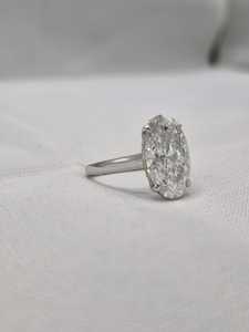 Anillo de Platino con Diamantes Elegante para Mujer con Acabado Premium y Aspecto Sofisticado, Ideal para Joyería de Boda, Regalo de Aniversario - Product Image 4