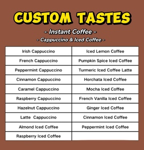 Goût personnalisé 1 oz de <span class=keywords><strong>cappuccino</strong></span> glacé au curcuma, café instantané moelleux avec chocolat, sucre, crème, saveurs de fruits et de noix dans un emballage en sac - Product Image 3