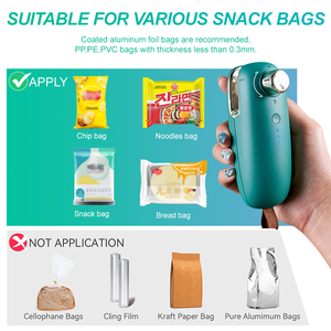<span class=keywords><strong>Sellador</strong></span> <span class=keywords><strong>de</strong></span> <span class=keywords><strong>Bolsas</strong></span> Portátil Wallepac con Carga USB y Cortador 2 en 1, <span class=keywords><strong>Sellador</strong></span> <span class=keywords><strong>de</strong></span> Alimentos Portátil con Sellado al Vacío y Calor, <span class=keywords><strong>Mini</strong></span> Máquina Selladora - Product Image 5
