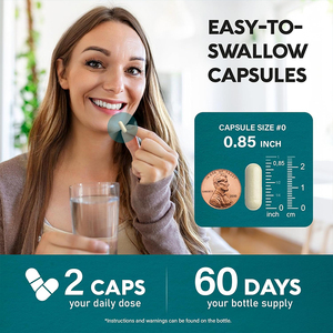 Grosir suplemen penguat fokus dan memori otak nootropik 400mg Capsule Magnesium Glycinate kapsul Vitamin B6 - Product Image 5