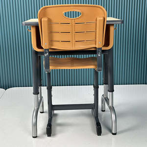 Muebles escolares, mesa <span class=keywords><strong>de</strong></span> estudio para niños, gran carga, plástico duradero, Asiento único, aula, lectura <span class=keywords><strong>de</strong></span> acero, escritorio <span class=keywords><strong>y</strong></span> silla escolar - Product Image 4