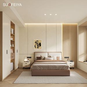 Sofeyia personalizable de madera blanca de 4 puertas armario moderno diseño coreano muebles de dormitorio para uso doméstico - Product Image 6