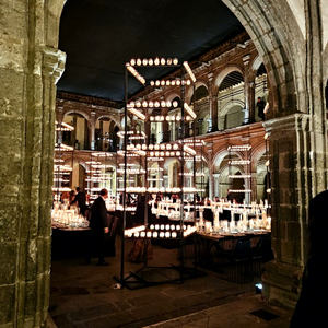 LEDA Custom Black Modern Metal Candle Holder Wall <b>Stand</b> Square Column Wedding Events New Arrival - Product Image 1