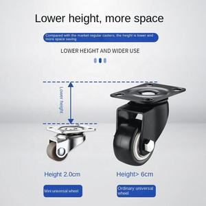 Professional Soft Rubber Surface Swivel Casters Set Of 4 Pack Floor Protection And Double Locking System For Storage Shelves - Product Image 4