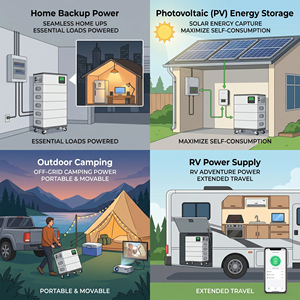 51.2V 300Ah 1P16S 15.36kWh Battery Stackable Home <b>Energy</b> <b>Storage</b> <b>System</b> 200Ah 400Ah Off-Grid Solar Battery with CAN - Product Image 4