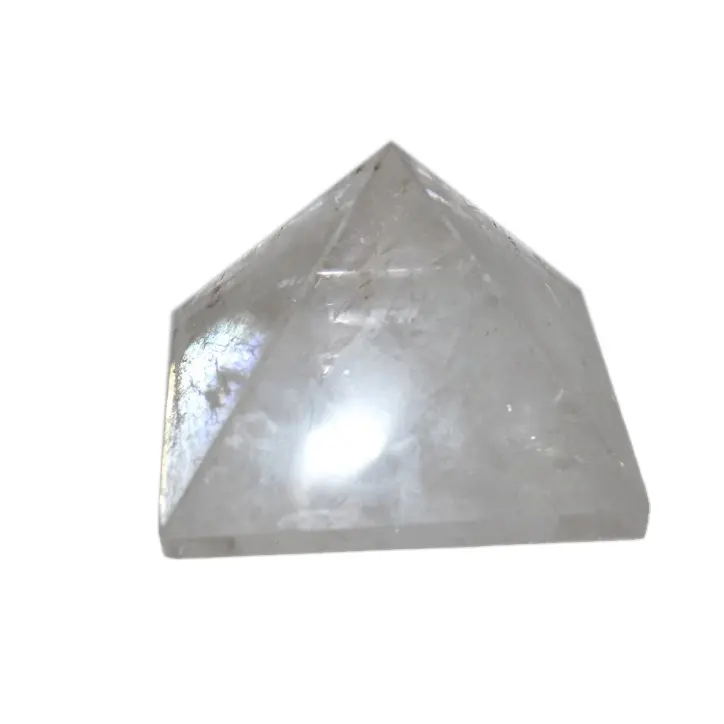 Natural de Quartzo branco translúcido claro Pirâmide de cristal cubo personalizado