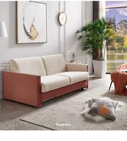 Canapé-lit convertible moderne en tissu pliable et extensible avec structure métallique pour salon, mobilier multifonctionnel pour la maison