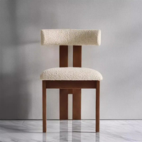 Ensemble table et chaises de salle à manger en bois massif rétro, style Wabi-Sabi, chaise de loisirs design nordique du milieu du siècle pour hôtel et villa, salon
