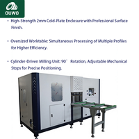 Machine de fraisage à cinq axes servo-électrique OUWO CNC avec grande table de travail pour systèmes de fenêtres, de portes et de murs rideaux
