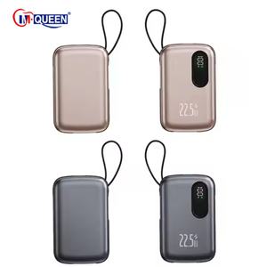 Chargeur portable avec logo personnalisé, 22,5 W, 10 000 mAh, mini batterie externe avec câble, petite batterie externe pour téléphone, porte-clés - Product Image 2