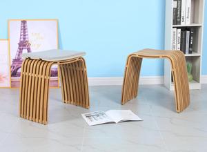 Chaise en bambou durable, tabouret de salle de bain réutilisable, banc de douche en bambou, chaise de salle à manger durable, tabouret de salle à manger et de dressing en bambou - Product Image 6