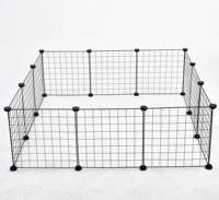 Portable bricolage clôture pour animaux de compagnie 35*35cm chenil en métal petit Animal maison Cage pour chiens chats et lapins