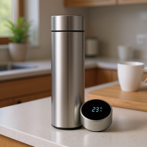 Bouteille d'eau intelligente Myrva en acier inoxydable avec affichage de la température pour une consommation saine - Product Image 2