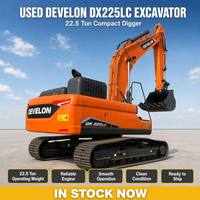 Vente Flash : Excavatrice sur chenilles d'occasion Develon DX225, 22 tonnes, système hydraulique complet, bon état, livraison rapide, expédition mondiale