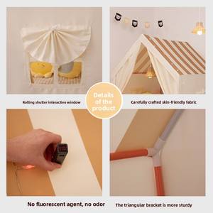 Nueva Casa de Campaña Infantil con Cuatro Ventanas, Toldos, Casa de Juegos Interior Pequeña, Juguetes, <span class=keywords><strong>Castillo</strong></span> de Juegos, Carpas para Niños - Product Image 4