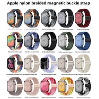 Bracelet de montre en nylon tissé magnétique universel pour Apple Watch S10/9/8/7/6, Samsung & Huawei 20/22mm, bracelet de montre intelligente
