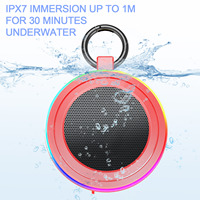 Haut-parleur Bluetooth étanche IPX7 pour l'extérieur avec spectacle de lumière, radio FM et microphone pour l'alpinisme, les voyages, la salle de bain, etc.